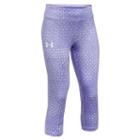 Girls 7-16 Under Armour Heatgear Printed Capri Leggings, Girl's, Size: Small, White Oth