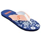 Women's Syracuse Orange Floral Flip Flop Sandals, Size: Small, Multi