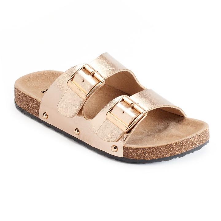 Mudd&reg; Women's Double Buckle Slide Sandals, Size: Large, Pink Ovrfl