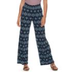 Juniors' Pink Republic Printed Palazzo Pants, Teens, Size: Medium, Blue (navy)