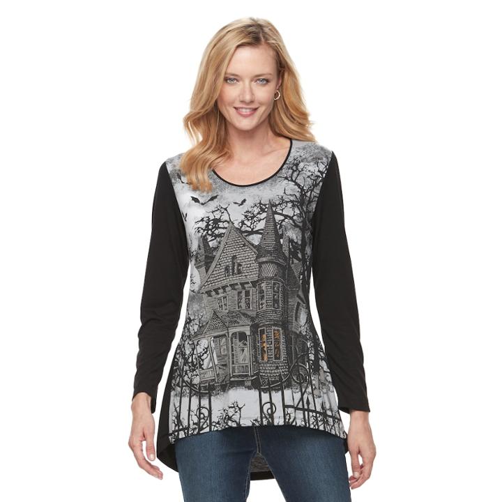 Women's Mccc Halloween Tee, Size: Small, Black