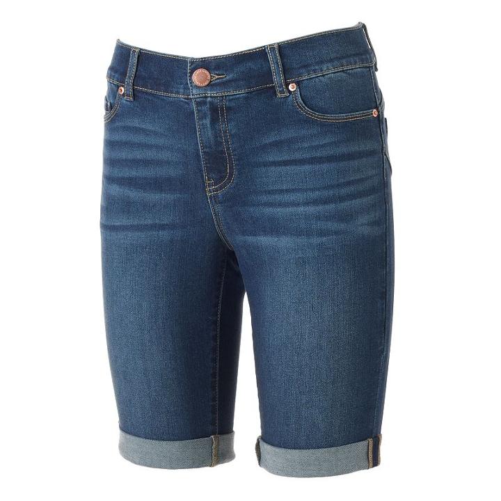 Women's Juicy Couture Flaunt It Jean Bermuda Shorts, Size: 2, Black