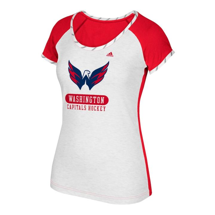 Women's Adidas Washington Capitals Constructed Short-sleeve Tee, Size: Medium, White