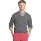 Big & Tall Izod Fieldhouse Classic-fit Wool-blend V-neck Sweater, Men's, Size: 3xb, Grey (charcoal)
