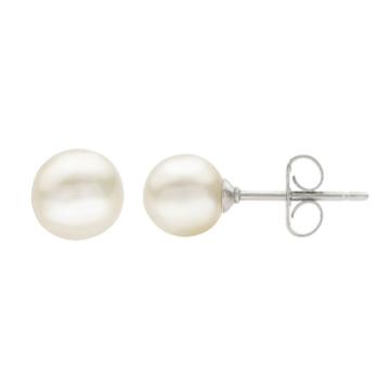 Pearlustre By Imperial Freshwater Cultured Pearl Stud Earrings - 7 Mm, Women's, White