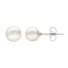 Pearlustre By Imperial Freshwater Cultured Pearl Stud Earrings - 7 Mm, Women's, White