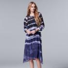 Women's Simply Vera Vera Wang Tie-dye Handkerchief Dress, Size: Small, Purple