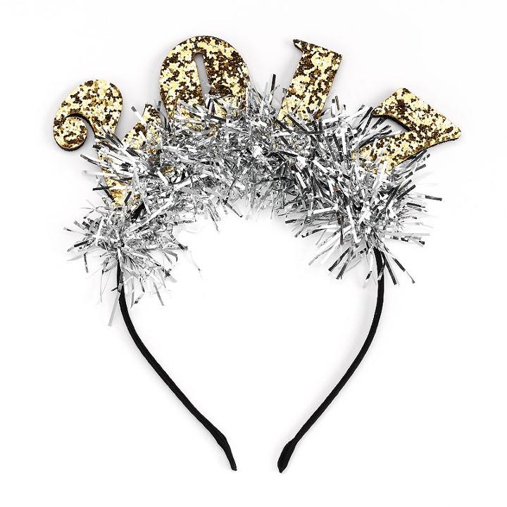 New Year's Eve 2017 Headband, Women's, Silver