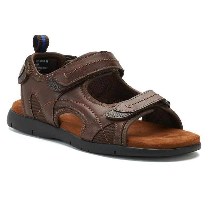 Nunn Bush Rio Grande Men's Open-face Sandals, Size: Medium (13), Brown