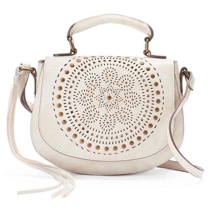 Mudd&reg; Lina Perforated Crossbody Bag, Women's, Med Beige