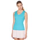 Women's Grand Slam V-neck Tennis Tank, Size: Small, Turquoise/blue (turq/aqua)