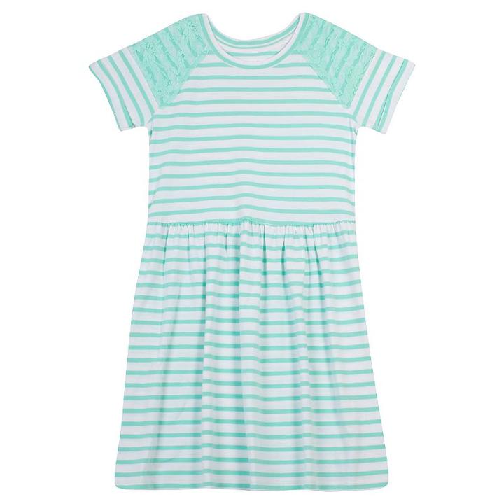 Girls Plus Size Harper & Elliott Lace Skater Dress, Girl's, Size: Xxl Plus, Green Oth
