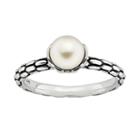 Stacks And Stones Sterling Silver Freshwater Cultured Pearl Stack Ring, Women's, Size: 7, White