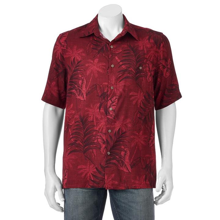 Big & Tall Batik Bay Classic-fit Tropical Button-down Shirt, Men's, Size: 3xb, Med Red