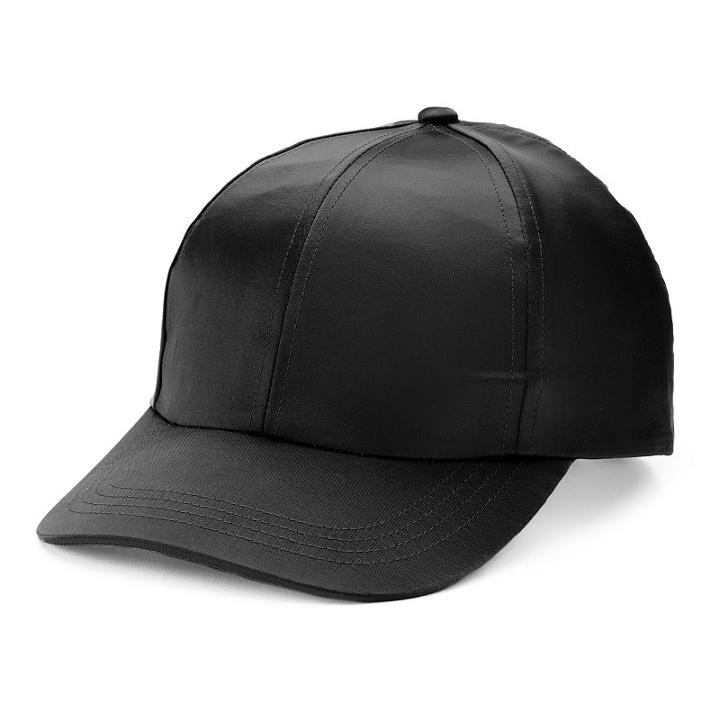 Women's Mudd&reg; Shiny Satin Baseball Hat, Black