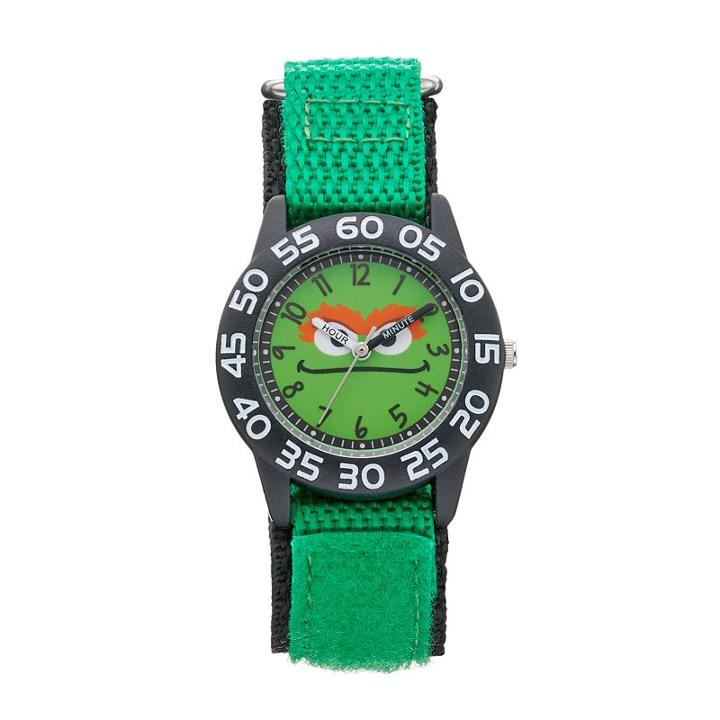Sesame Street Oscar The Grouch Kids' Time Teacher Watch, Men's, Green