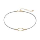 Lc Lauren Conrad Marquise Gray Cord Choker Necklace, Women's, Grey