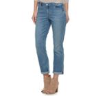 Women's Jennifer Lopez Cuffed Straight-leg Ankle Jeans, Size: 18 T/l, Dark Blue