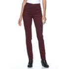 Gloria Vanderbilt Amanda 2.0 Slim Pants - Women's, Size: 16 Short, Drk Purple