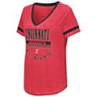 Women's Campus Heritage Cincinnati Bearcats Gunther Jersey Tee, Size: Large, Med Red