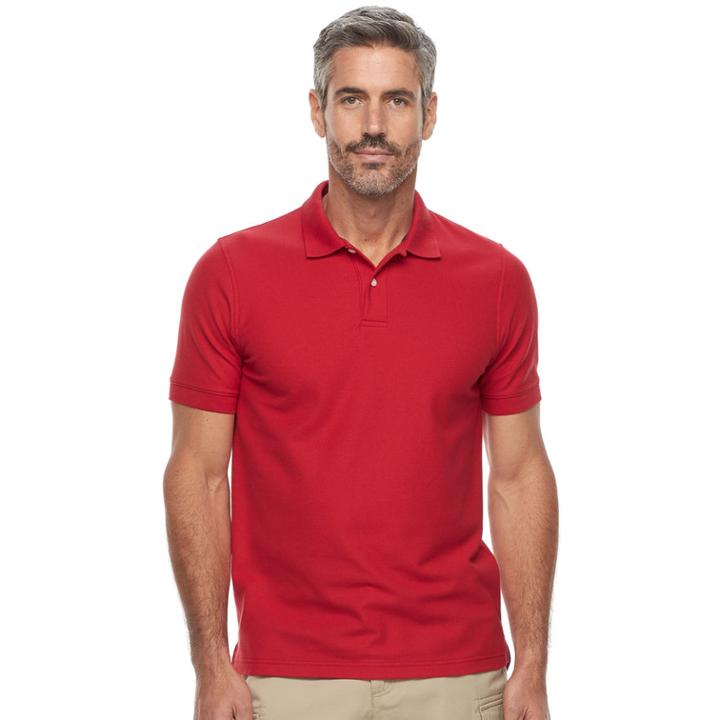Men's Croft & Barrow&reg; Tailored-fit Polo, Size: Medium, Med Red