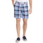 Men's Izod Classic-fit Madras Plaid Shorts, Size: 34, Blue (navy)