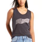 Women's Levi's&reg; Wavy Flag Graphic Muscle Tank, Size: Medium, Black