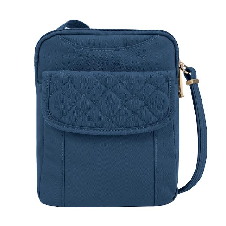 Travelon Anti-theft Signature Quilted Slim Pouch, Women's, Blue