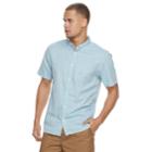 Men's Vans Mini-hex Button-down Shirt, Size: Large, Dark Blue