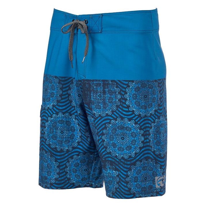 Men's Ocean Current Symbols Board Shorts, Size: 32, Turquoise/blue (turq/aqua)