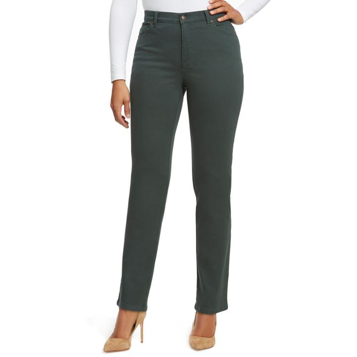 Petite Gloria Vanderbilt Amanda Classic Tapered Jeans, Women's, Size: 8 Petite, Dark Green