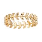 Lc Lauren Conrad Gold Tone Leaf Ring, Women's, Size: 7