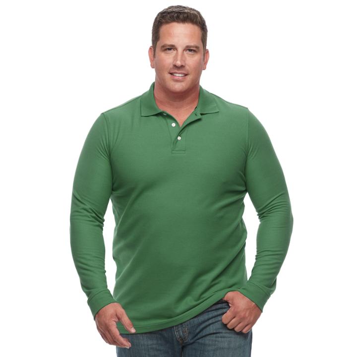 Big & Tall Croft & Barrow&reg; Classic-fit Stretch Performance Pique Polo, Men's, Size: 2xb, Med Green