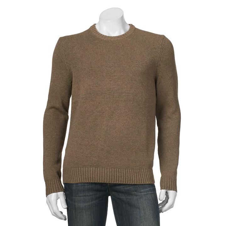 Big & Tall Croft & Barrow&reg; Classic-fit 5gg Crewneck Sweater, Men's, Size: 3xl Tall, Med Grey