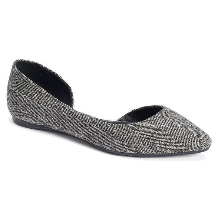 Apt. 9&reg; Women's Pointed D'orsay Flats, Size: 8, Grey