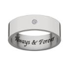 Sweet Sentiments Diamond Accent Titanium Wedding Ring, Men's, Size: 5, Grey