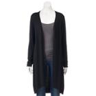 Women's Ronni Nicole Long Black Cardigan, Size: Small