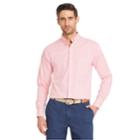 Big & Tall Izod Regular-fit Gingham-checked Stretch Button-down Shirt, Men's, Size: L Tall, Light Pink