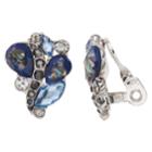 Napier Blue Cluster Clip On Earrings, Women's
