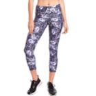 Women's Jockey Sport Mineral Bouquet Mid-rise Ankle Leggings, Size: Small, Med Blue