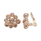 Napier Simulated Crystal Cluster Clip-on Earrings, Women's, Pink