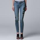 Women's Simply Vera Vera Wang Skinny Jeans, Size: 10 Short, Blue