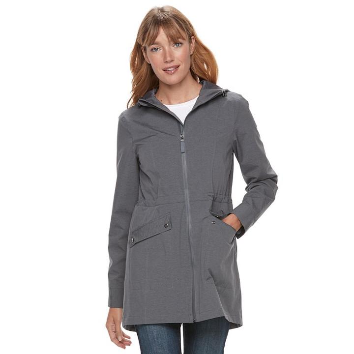 Women's Tek Gear Hooded Rain Jacket, Size: Small, Turquoise/blue (turq/aqua)