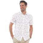 Men's Haggar Island Ease Classic-fit Stretch Button-down Shirt, Size: Large, White