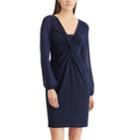 Women's Chaps Twist-front Sheath Dress, Size: 18, Blue (navy)