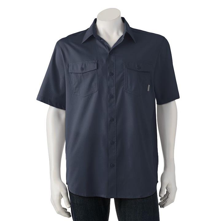 Men's Columbia Omni-wick Pacific Breeze Button-down Shirt, Size: Small, Purple