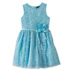 Girls 7-16 Lilt Flower Accent Lace Overlay Dress, Size: 8, Green Oth