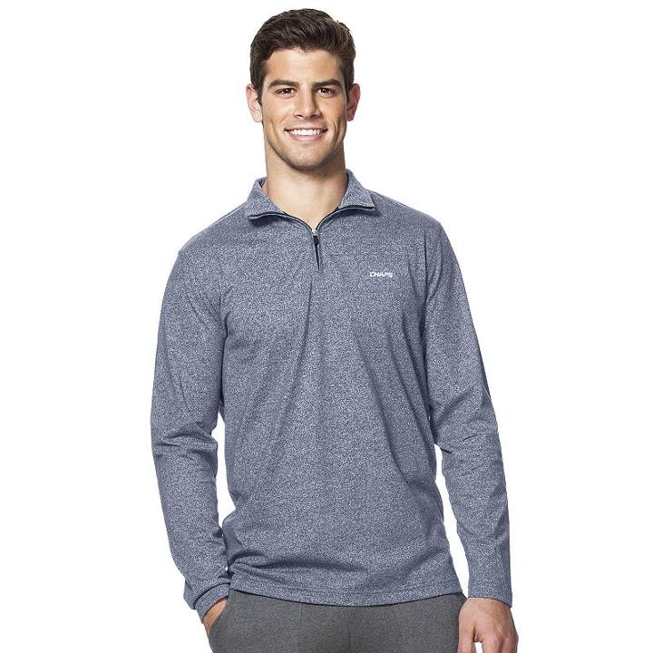 Big & Tall Chaps Classic-fit Quarter-zip Pullover, Men's, Size: Xl Tall, Blue