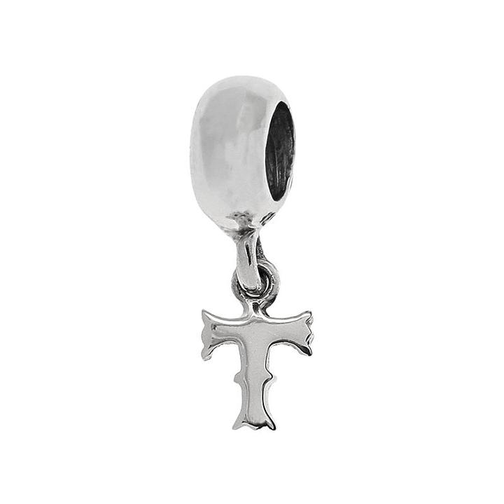 Individuality Beads Sterling Silver Initial Charm Bead, Women's, Grey