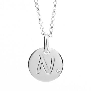 Little Diva Diamonds Diamond Accent Sterling Silver Initial Pendant Necklace - Kids, Women's, Size: 14